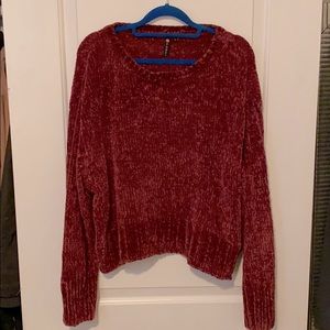 Velvet red sweater
